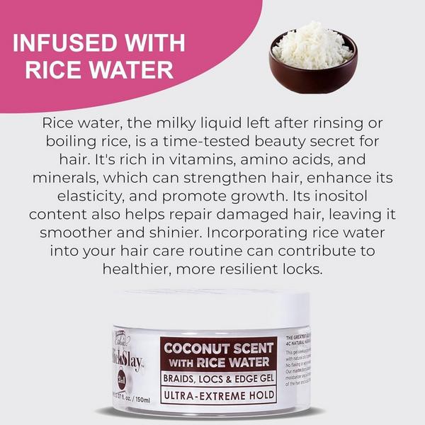 Esha Slick N Slay 2-IN-1 Braid & Edge Gel - Coconut #2