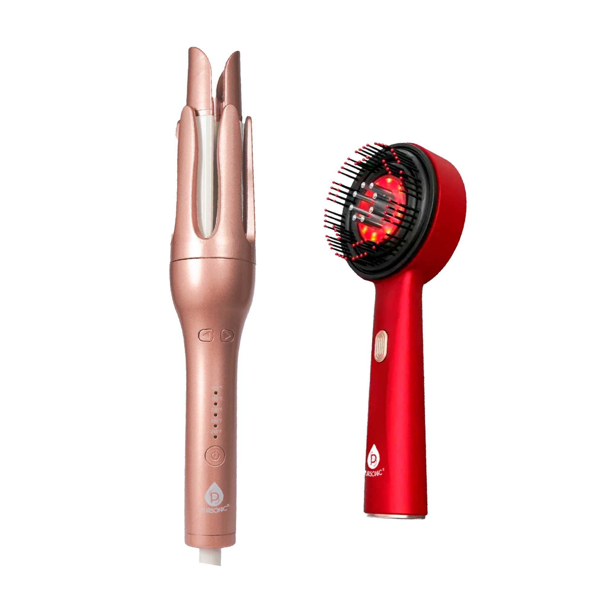 PURSONIC LED Scalp Therapy Brush + Professional Automatic Curling Iron #1