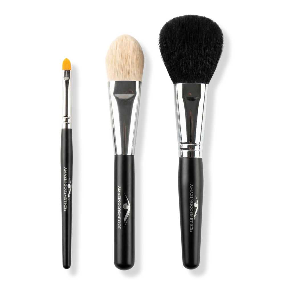 AMAZING COSMETICS Essential 3-Piece Complexion Brush Set