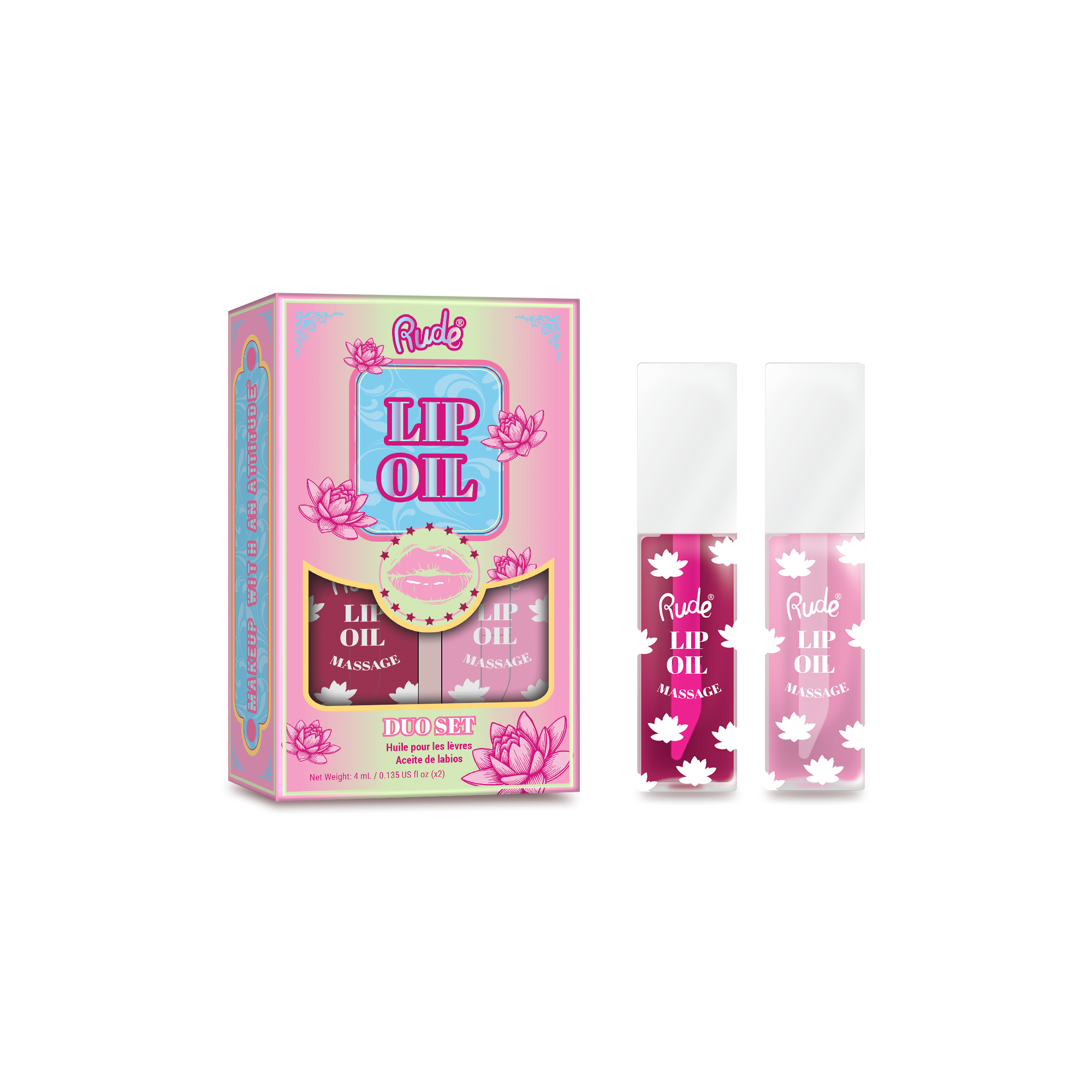 Rude Lip Oil Massage Duo #1