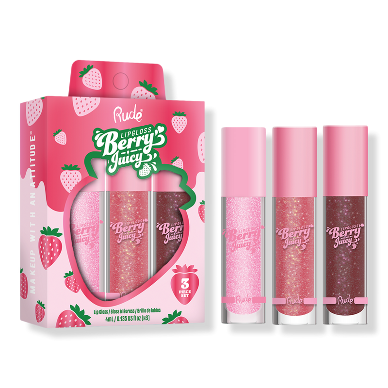 Rude - Flirty / Dazzle Me / Cocoa Kisses Berry Juicy Lip Gloss