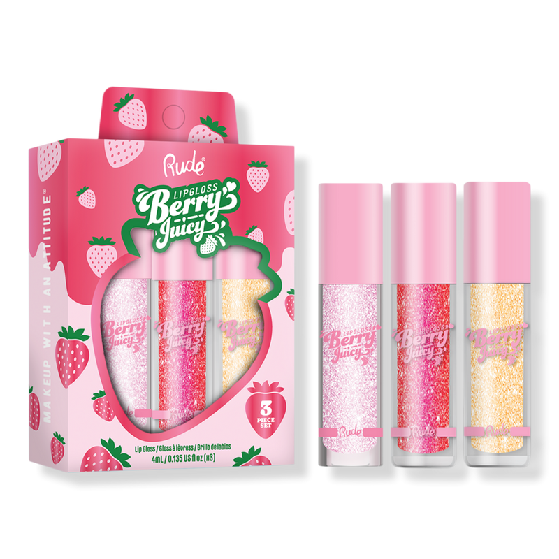 Rude - Crystalize / Pixie Pink / Golden Hour Berry Juicy Lip Gloss