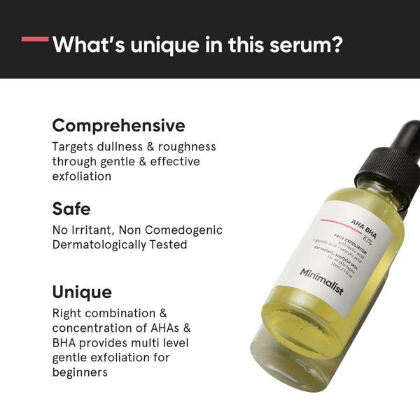Minimalist AHA BHA 10% Face Exfoliator #3