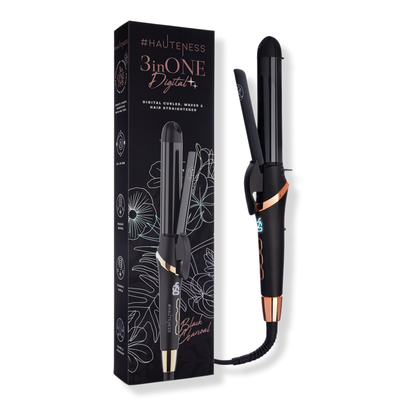 Hauteness - Black Tourmaline-Ceramic 3-in-1 Multistyler Flat Iron