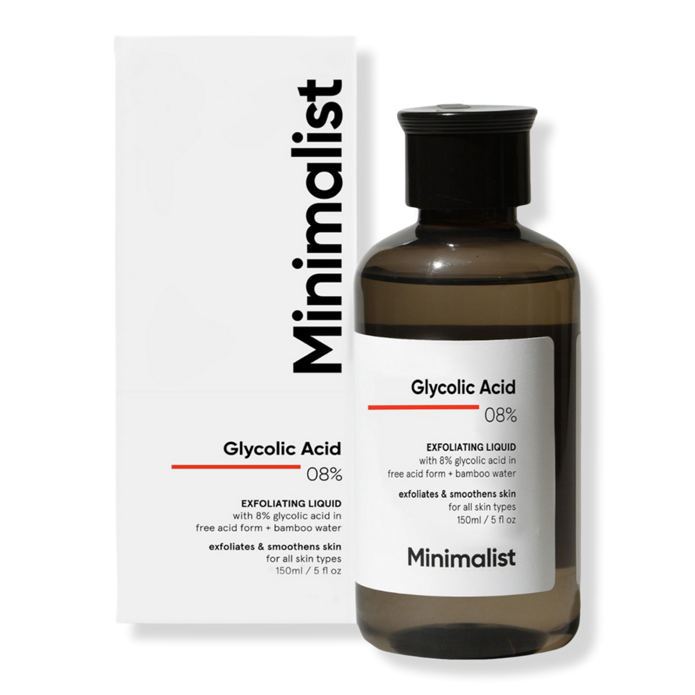 Minimalist Glycolic Acid 08% Exfoliating Toner for Body, Face, Underarms & Scalp