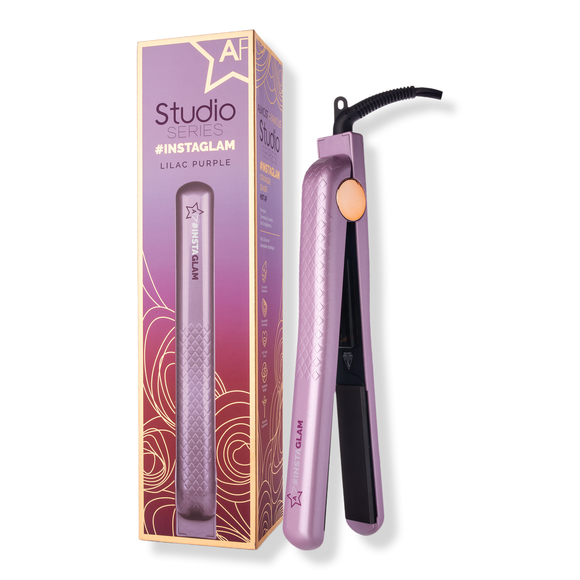 Almost Famous Instaglam Tourmaline Ionic Flat Iron with Rose Gold Accents #1