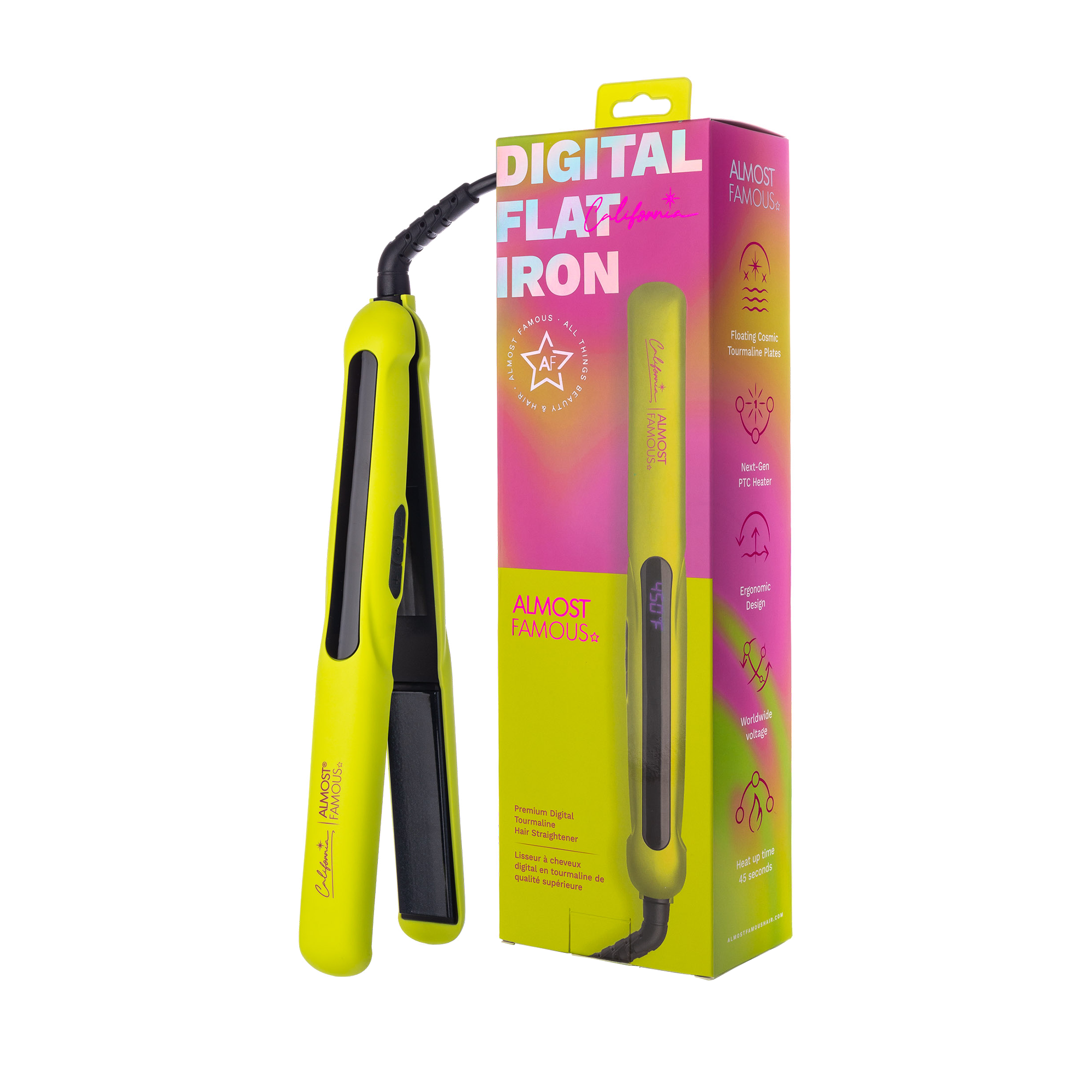 Almost Famous Tourmaline Gem Digital Flat Iron with OnePass Floating Plates #1