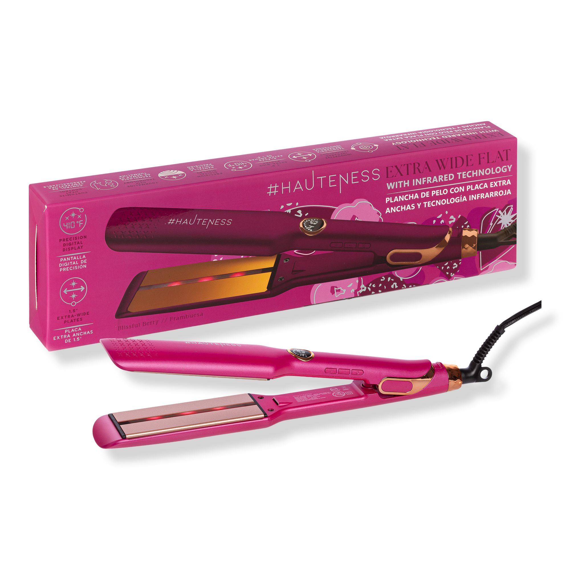Hauteness Infrared Digital Flat Iron with Extra Wide Tourmaline Plates #1