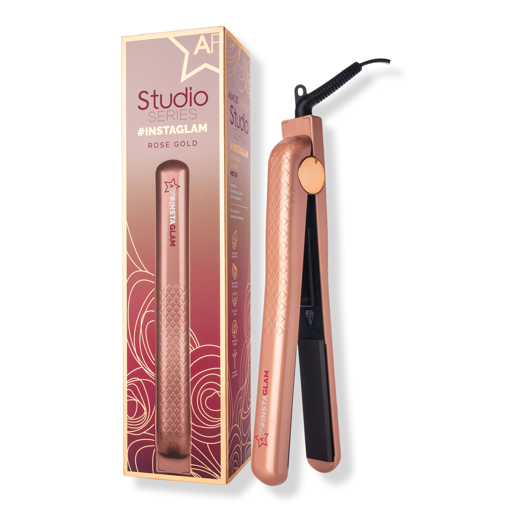 Almost Famous Instaglam Tourmaline Ionic Flat Iron with Rose Gold Accents #1