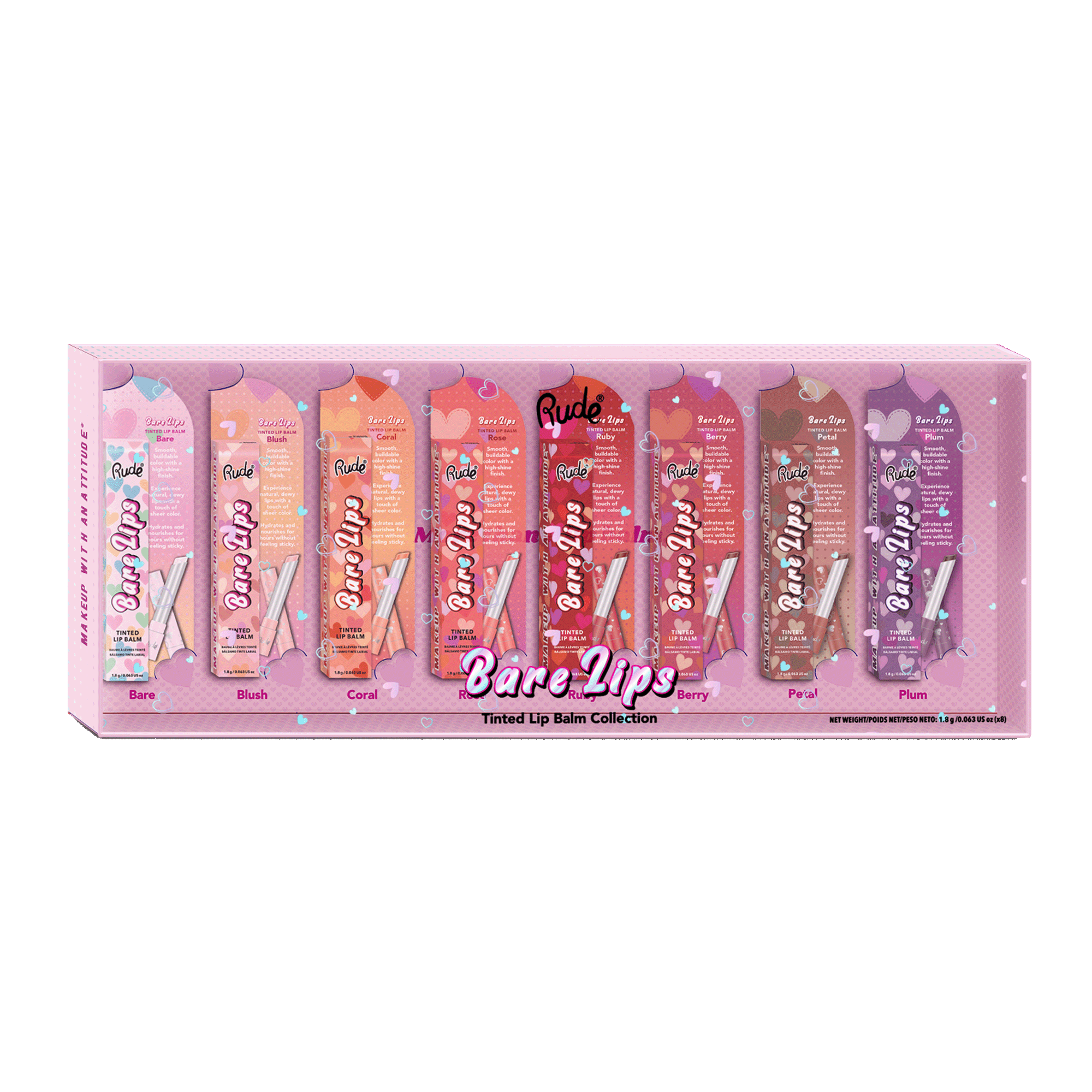 Rude Bare Lips Tinted Lip Balm Gift Set #1