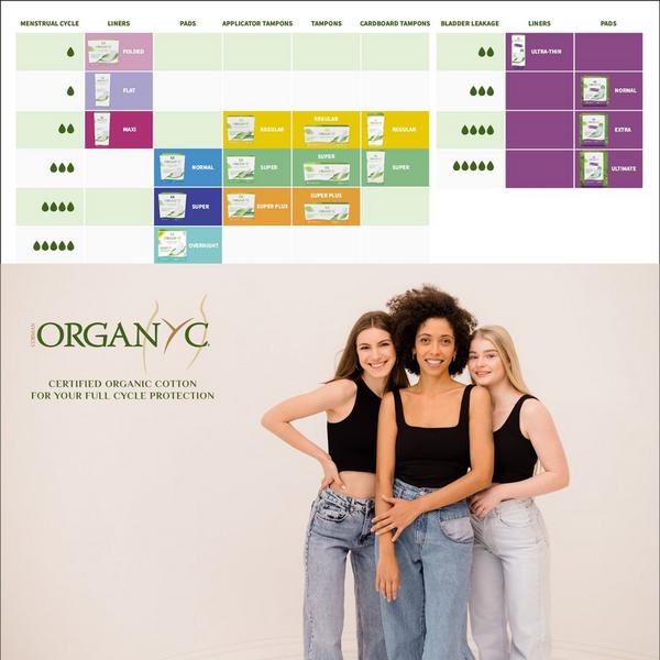 Organyc 100% Certified Organic Cotton Feminine Pads, Moderate Flow #6