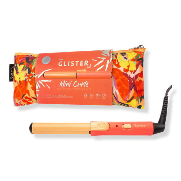 GLISTER "Mini Curls" Black Tourmaline Gem Travel Clip Curler with Pouch #1