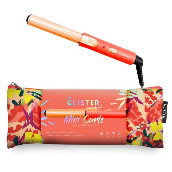 GLISTER "Mini Curls" Black Tourmaline Gem Travel Clip Curler with Pouch #6