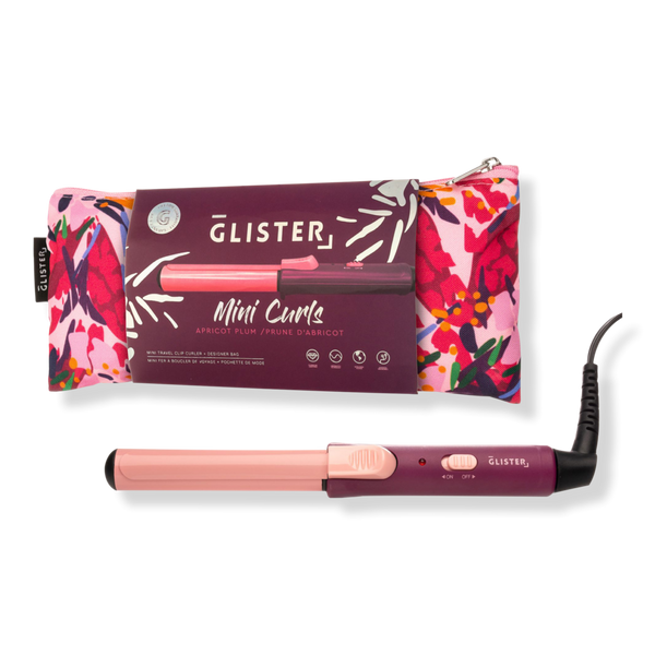 GLISTER "Mini Curls" Black Tourmaline Gem Travel Clip Curler with Pouch #1