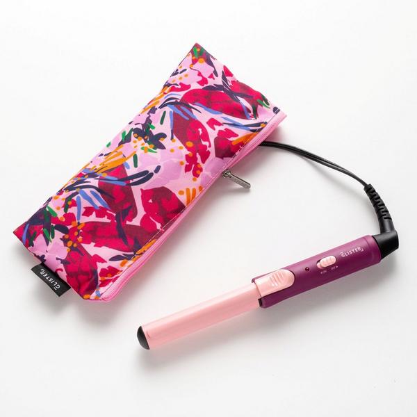 GLISTER "Mini Curls" Black Tourmaline Gem Travel Clip Curler with Pouch #2