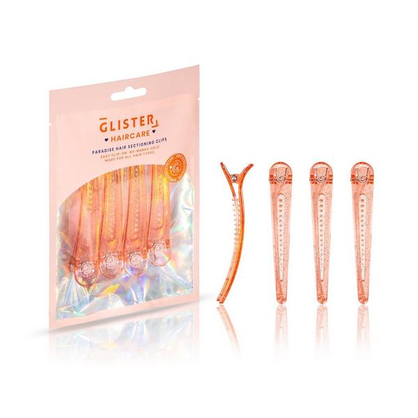 GLISTER 4-Pack Glitter-Infused No-Crease Styling & Sectioning Clips #4