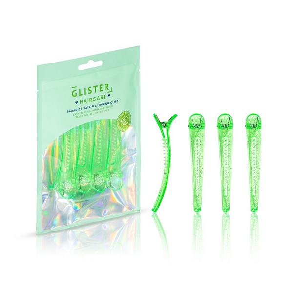 GLISTER 4-Pack Glitter-Infused No-Crease Styling & Sectioning Clips #4