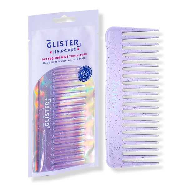 GLISTER "Sparkle" Glitter-Infused Wide Tooth Detangling Comb #1