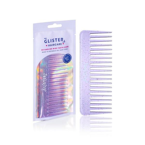 GLISTER "Sparkle" Glitter-Infused Wide Tooth Detangling Comb #3