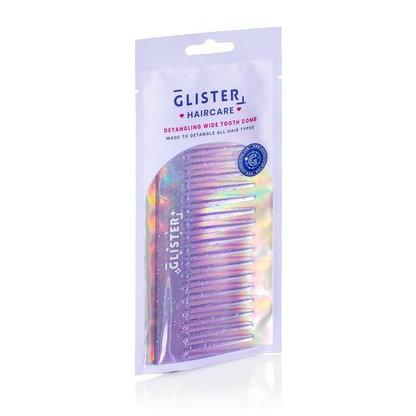 GLISTER "Sparkle" Glitter-Infused Wide Tooth Detangling Comb #4