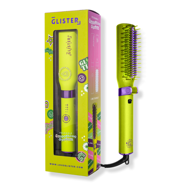 GLISTER Foldable Tourmaline Gem Anti-Frizz Hot Smoothing Brush #1