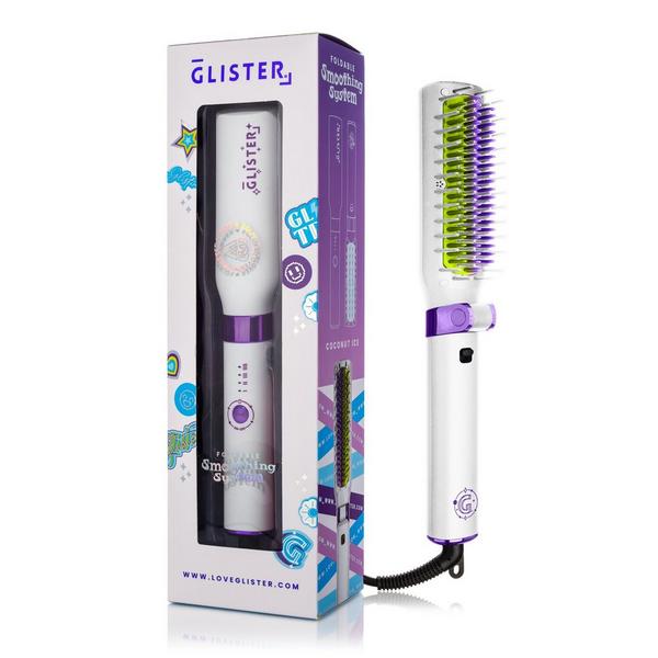 GLISTER Foldable Tourmaline Gem Anti-Frizz Hot Smoothing Brush #4