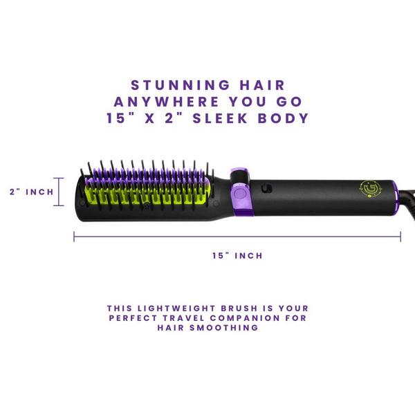 GLISTER Foldable Tourmaline Gem Anti-Frizz Hot Smoothing Brush #7