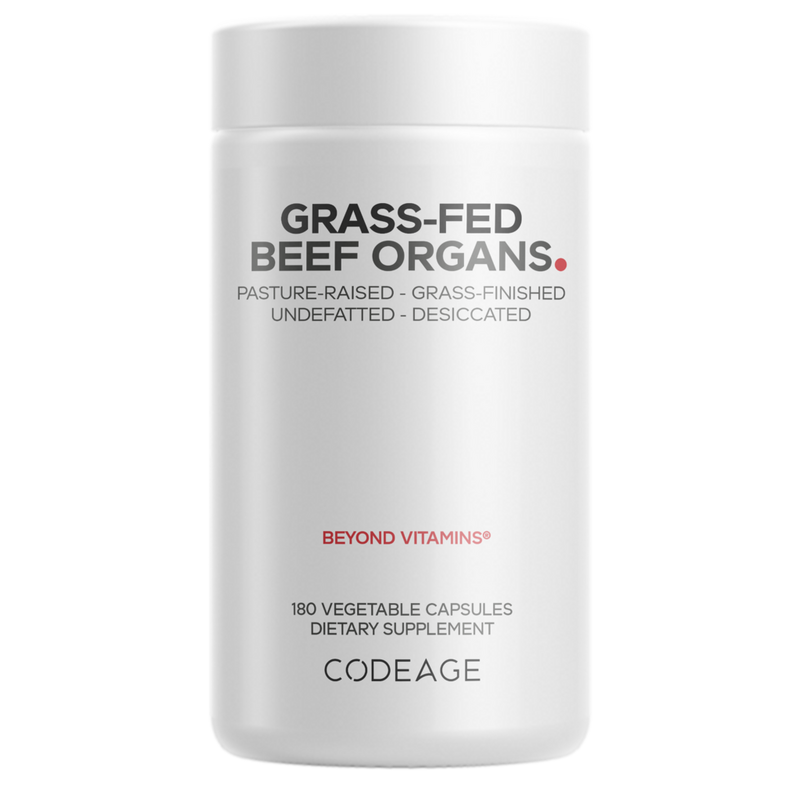 CODEAGE - Grass-Fed Beef Organs Freeze-Dried Glandular Supplement