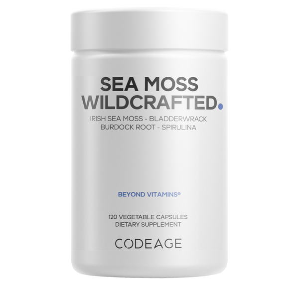 CODEAGE Raw Wildcrafted Irish Sea Moss with Burdock & Spirulina #1