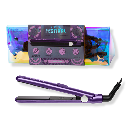 GLISTER - Purple Festival Mini Tourmaline Flat Iron with