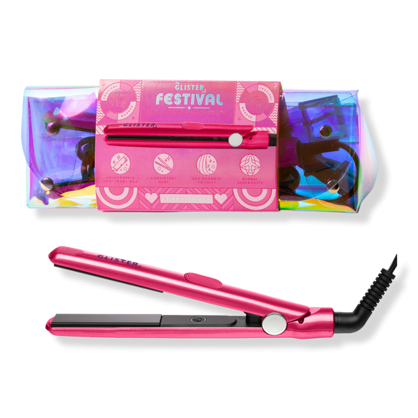 GLISTER Festival Mini Tourmaline Flat Iron with Holographic Bandolier Bag #1