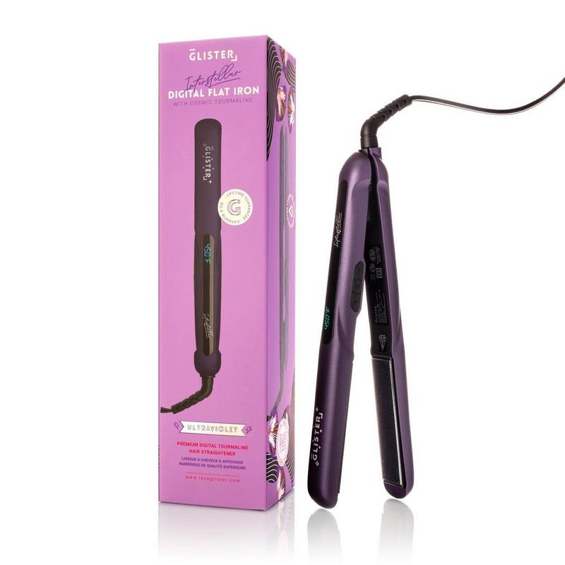 GLISTER - Purple Interstellar Digital Cosmic Tourmaline Flat Iron