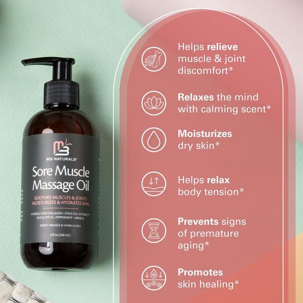M3 Naturals Arnica Sore Muscle Massage Oil #5