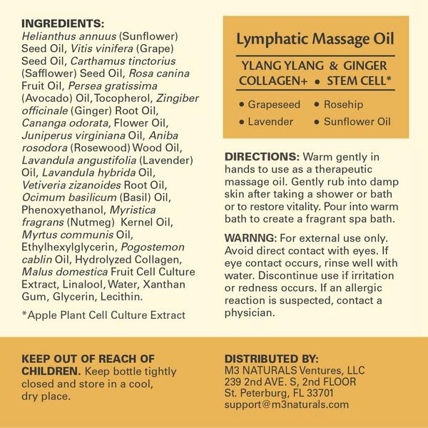 M3 Naturals Lymphatic Drainage Massage Oil #2