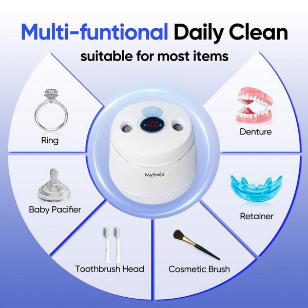 MySmile Ultrasonic Retainer & Jewelry Cleaning Pod for Home with Digital Timer #5