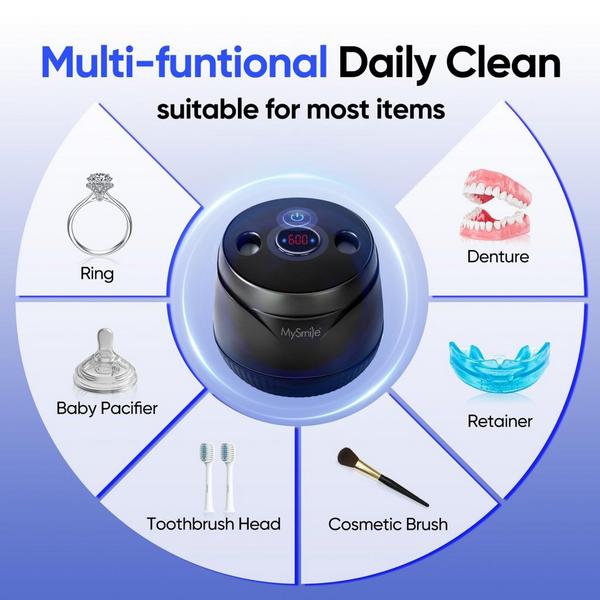 MySmile Ultrasonic Retainer & Jewelry Cleaning Pod for Home with Digital Timer #5