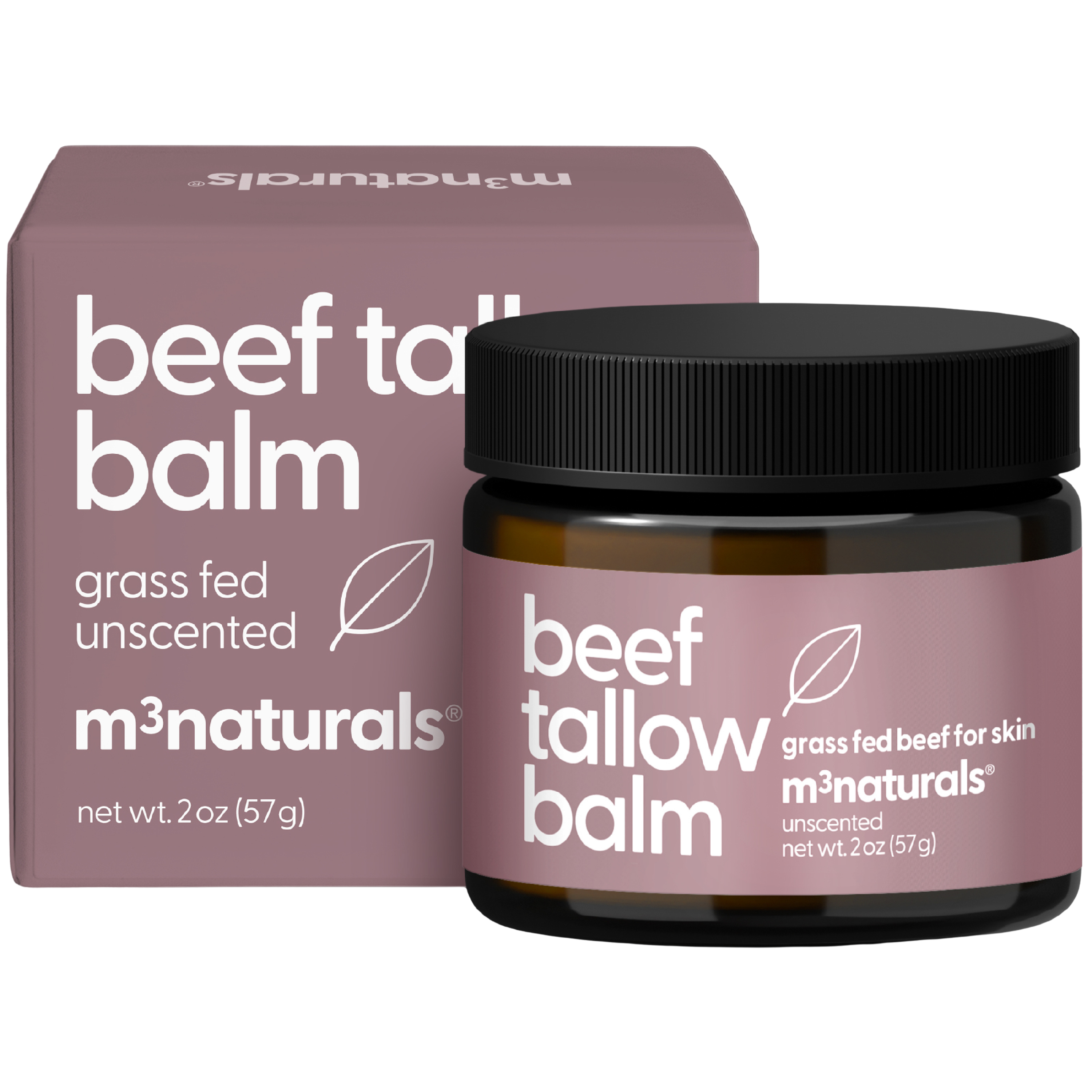 M3 Naturals Grass Fed Beef Tallow Balm INTERNATIONAL SHIPPING