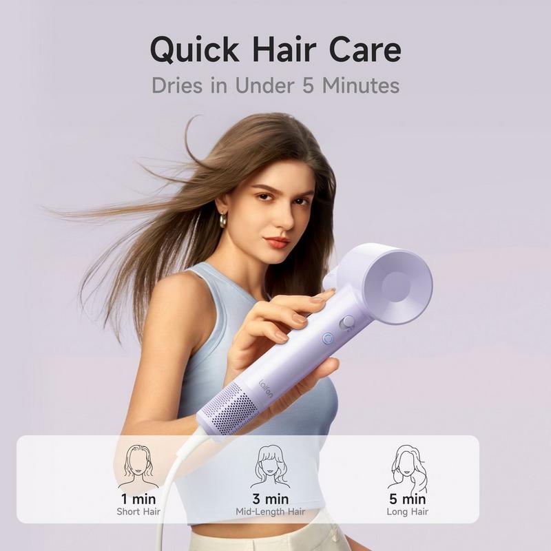 ライフェン SE Lite ヘアドライヤー Laifen パープル レビュー】爆風速乾ドライヤー『ライフェン』にノズル付き低価格モデル