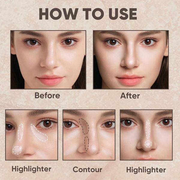 JudyDoll 2 IN 1 Highlighter Contour Palette #6