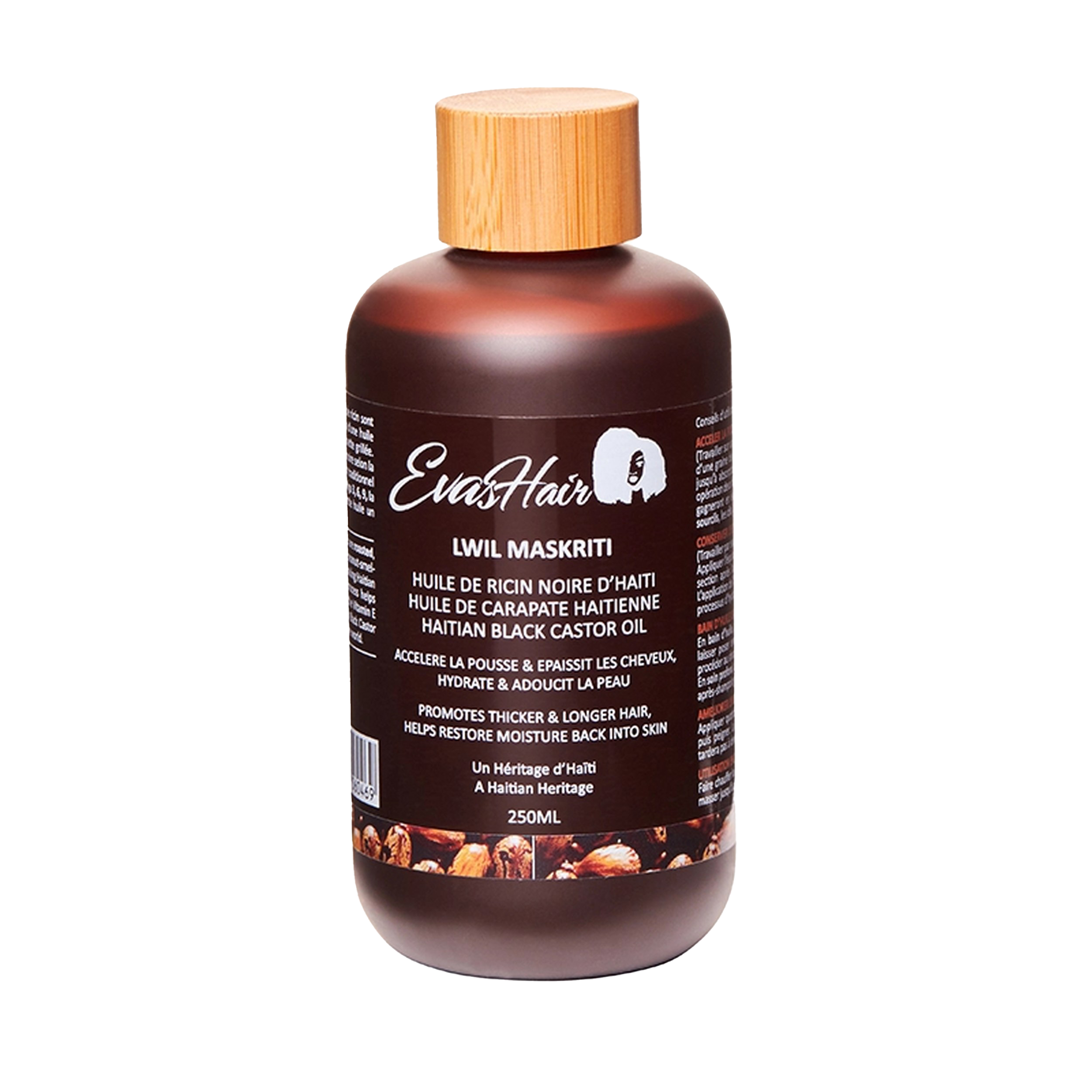 EvasHair Haitian Black Castor Oil INTERNATIONAL SHIPPING