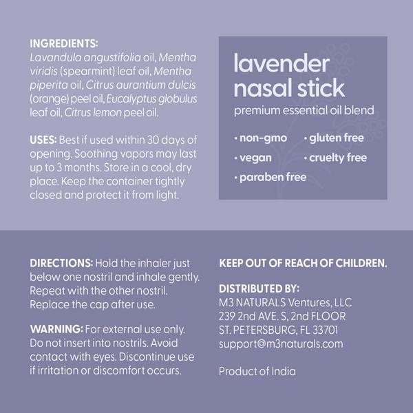 M3 Naturals Lavender Nasal Essential Oil Aromatherapy Inhaler #2
