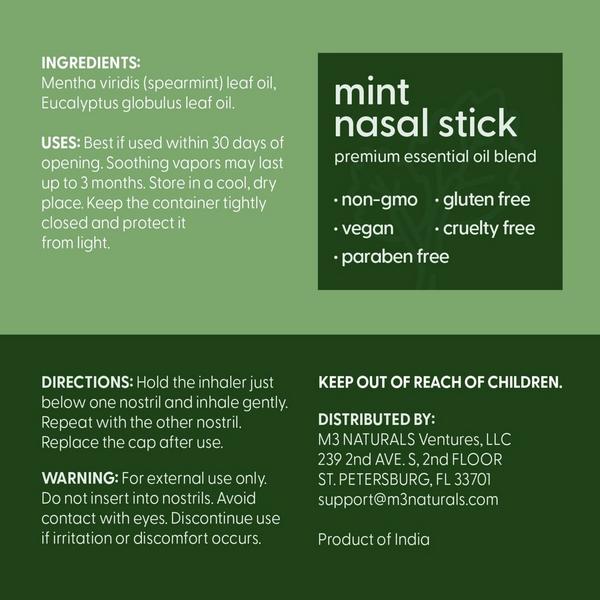 M3 Naturals Mint Nasal Essential Oil Aromatherapy Inhaler #2