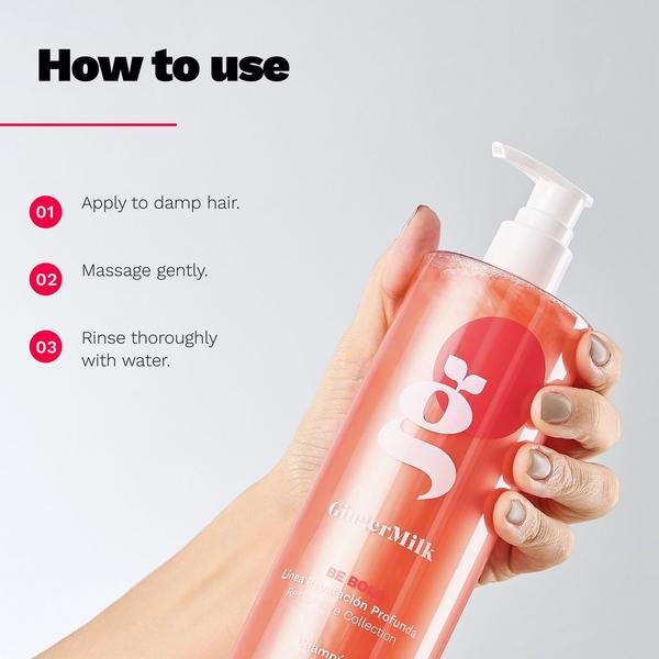 Ginger Milk Repair Shampoo for Damaged Hair with Biotin & Aloe #4