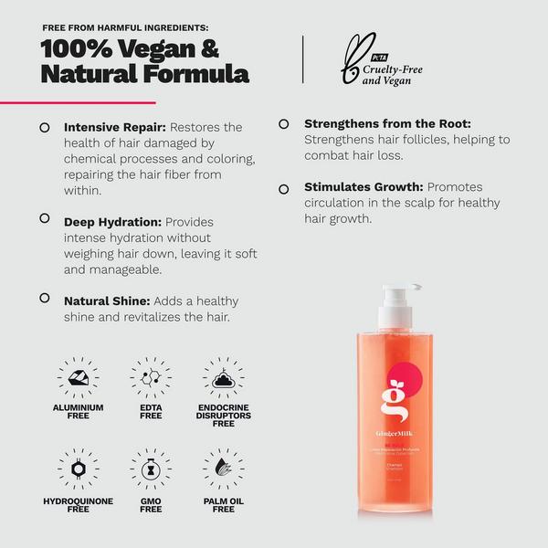 Ginger Milk Repair Shampoo for Damaged Hair with Biotin & Aloe #5