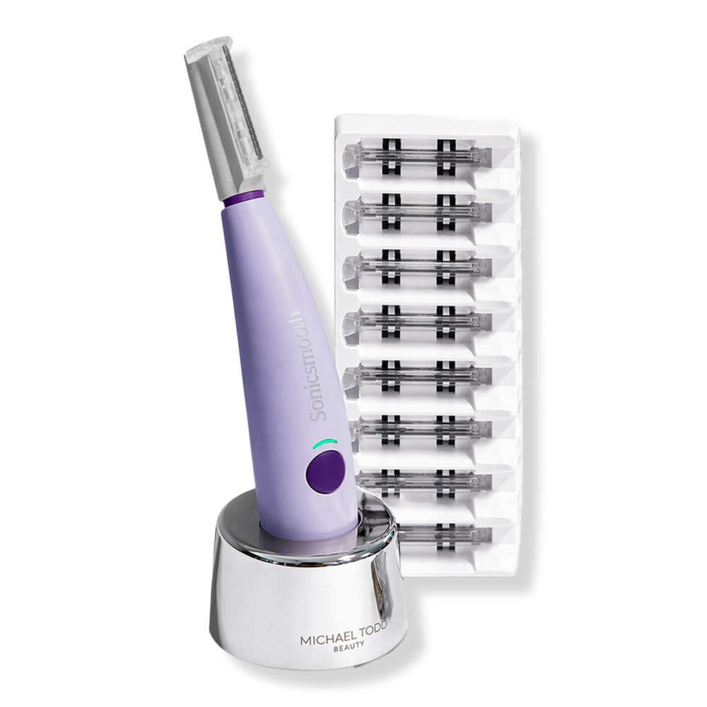 Michael Todd Beauty Sonicsmooth Dermaplaning System, Peach Fuzz Remover - 8 Weeks of treatments - Lavender
