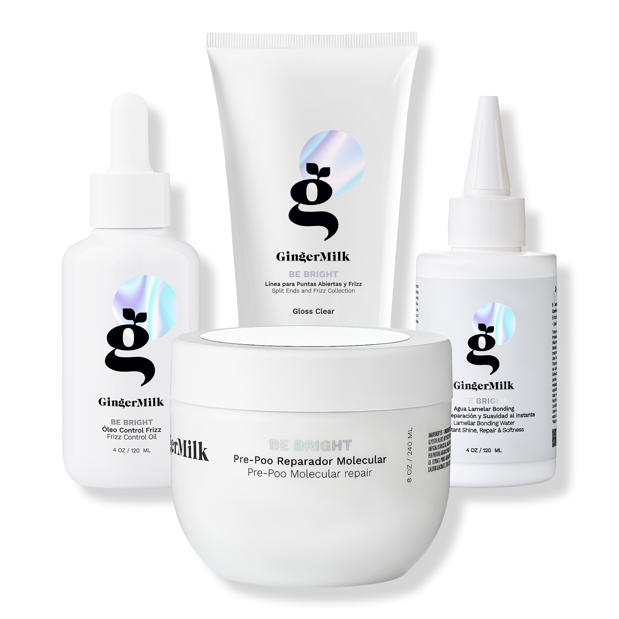 Ginger Milk Shine & Frizz Control Hair Routine Be Bright #1