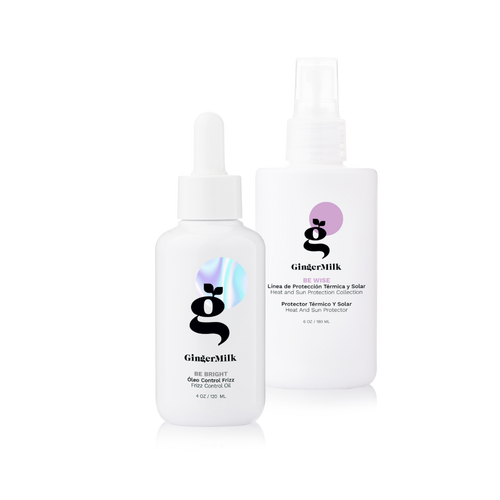 Ginger Milk - Heat & Sun Protector and Anti-Frizz Hair Oil Duo