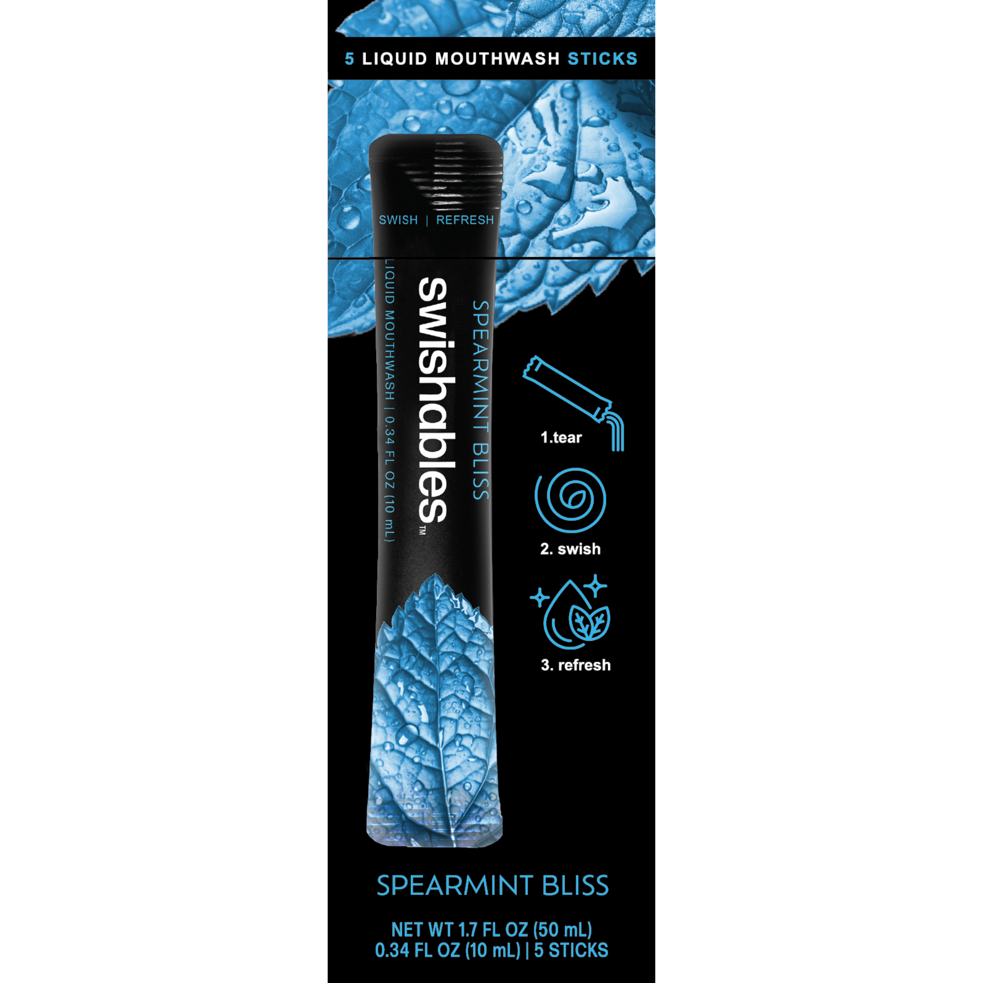 Swishables Spearmint Bliss Liquid Mouthwash #1