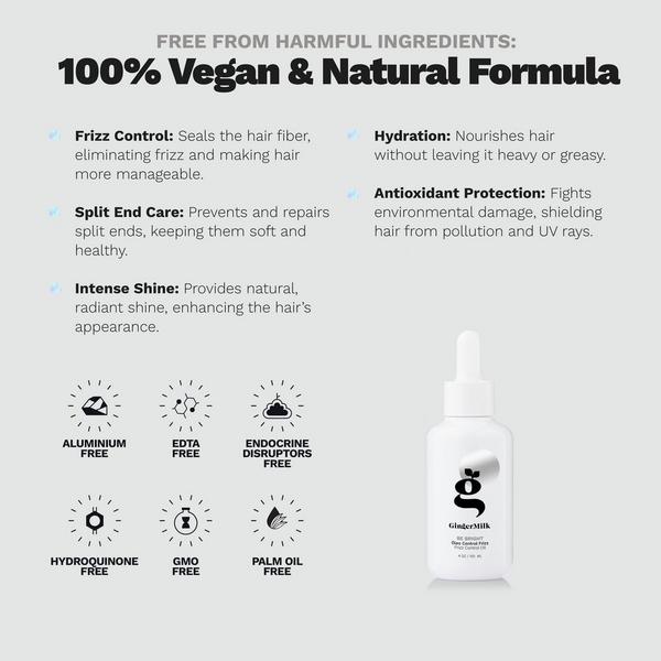 Ginger Milk Anti-Frizz Hair Oil for Porous Ends with Castor Oil & Grape Seed Oil #3