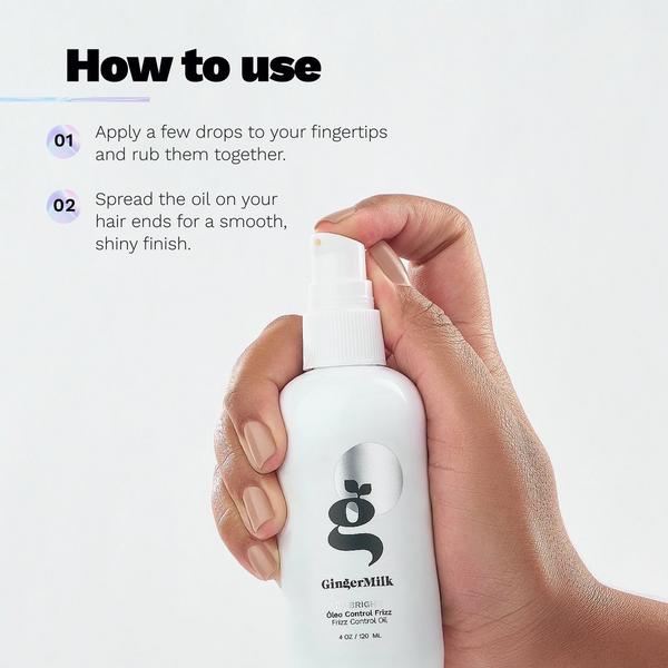 Ginger Milk Anti-Frizz Hair Oil for Porous Ends with Castor Oil & Grape Seed Oil #4